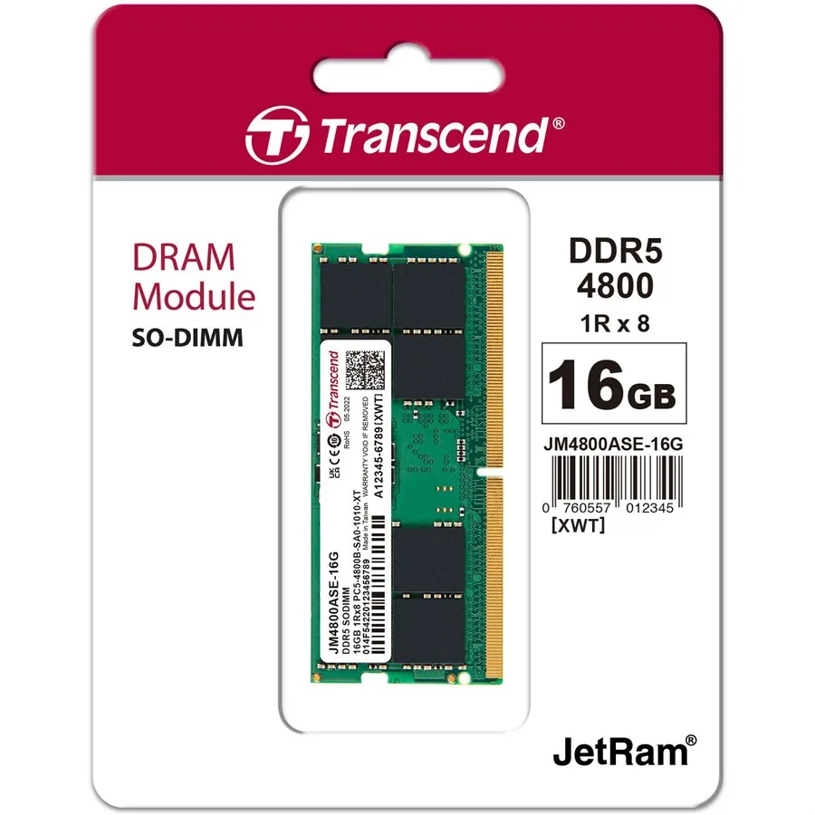 Transcend 16GB DDR5 4800mhz