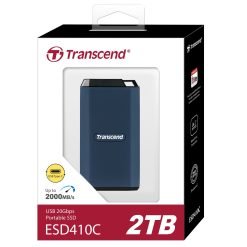 Transcend ESD410C 2TB Portable External SSD IPX5 rating and MIL-STD-810G US military drop-test compliance, Type-A & Type-C Cable Included 7 Transcend ESD410C 2TB