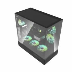 DarkFlash DPX90 ATX PC Case with 270 panoramic pillarless design and Support up to 360mm & 9 pcs 120mm fans - Image 3