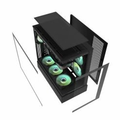 Alternative view of DarkFlash DPX90 ATX PC Case with 270 panoramic pillarless design and Support up to 360mm & 9 pcs 120mm fans