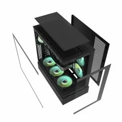 Alternative view of DarkFlash DPX90 ATX PC Case with 270 panoramic pillarless design and Support up to 360mm & 9 pcs 120mm fans