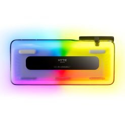 HYTE Keeb TKL Mechanical Gaming Keyboard with Modern Human Interface Customizable Tenkeyless Wired Crystal Bubble RGB Gasket Mounted Fluffy Lavender Linear Switches 15 HYTE Keeb TKL