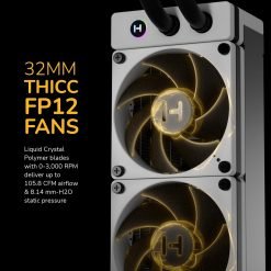 HYTE Thicc Q60 280mm Digital CPU Liquid Cooling System with 5” Ultra slim HD Display with 42 Pixel qRGB LEDs – High-Performance Dual Pumps and 240x52mm Radiator 8 HYTE Thicc Q60 280mm Digital CPU Liquid Cooling System with 5” Ultra slim HD Display with 42 Pixel qRGB LEDs – High-Performance Dual Pumps and 240x52mm Radiator - Image 3