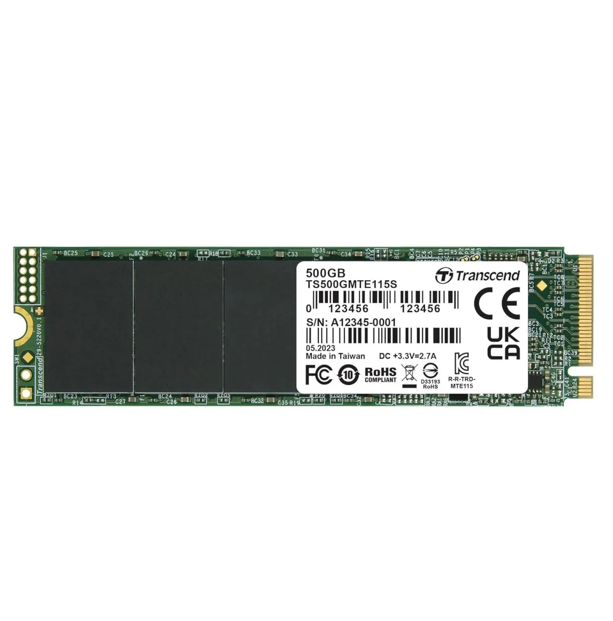 Transcend MTE115S 2TB NVMe Internal SSD Gen3 x4 PCIe M.2 2280 Up to 3,200MB/s 3 Transcend MTE115S 2TB NVMe Internal SSD Gen3 x4 PCIe M.2 2280 Up to 3,200MB/s - Image 3