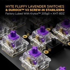 HYTE Keeb TKL Mechanical Gaming Keyboard with Modern Human Interface Customizable Tenkeyless Wired Crystal Bubble RGB Gasket Mounted Fluffy Lavender Linear Switches 11 HYTE Keeb TKL Mechanical Gaming Keyboard with Modern Human Interface Customizable Tenkeyless Wired Crystal Bubble RGB Gasket Mounted Fluffy Lavender Linear Switches - Image 4