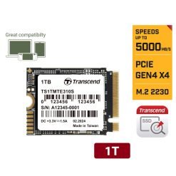 Transcend MTE310S 1TB PCIe Gen 4x4 M.2 2260 Internal SSD up to 5,000 MB/s read and 3,500 MB/s write speeds - Image 4