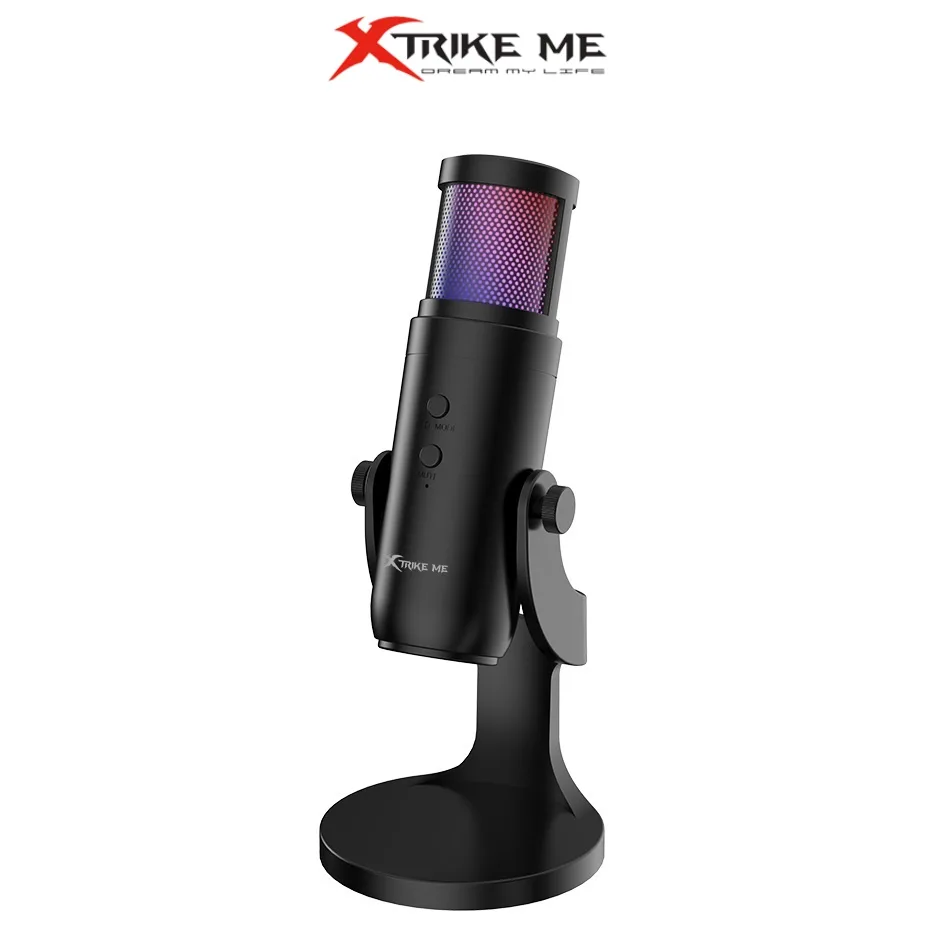XTRIKE ME XMC-03 RGB USB Gaming Streaming Microphone with Stand for PC 1 XTRIKE ME XMC-03