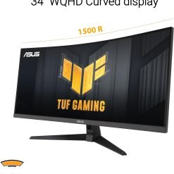 ASUS TUF Gaming VG34VQ3B 34 inch 180Hz WQHD (3440x1440) Curved Gaming Monitor ELMB SYNC, FreeSync Premium, 1ms MPRT, 90% DCI-P3, DisplayWidget Center 7 ASUS TUF Gaming VG34VQ3B 34 inch 180Hz WQHD (3440x1440) Curved Gaming Monitor ELMB SYNC, FreeSync Premium, 1ms MPRT, 90% DCI-P3, DisplayWidget Center - Image 3