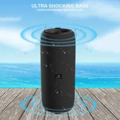 Alternative view of Kisonli Q22 Plus 16W Waterproof Bluetooth Wireless Speaker Bt/fm/usb/tf/aux/tws