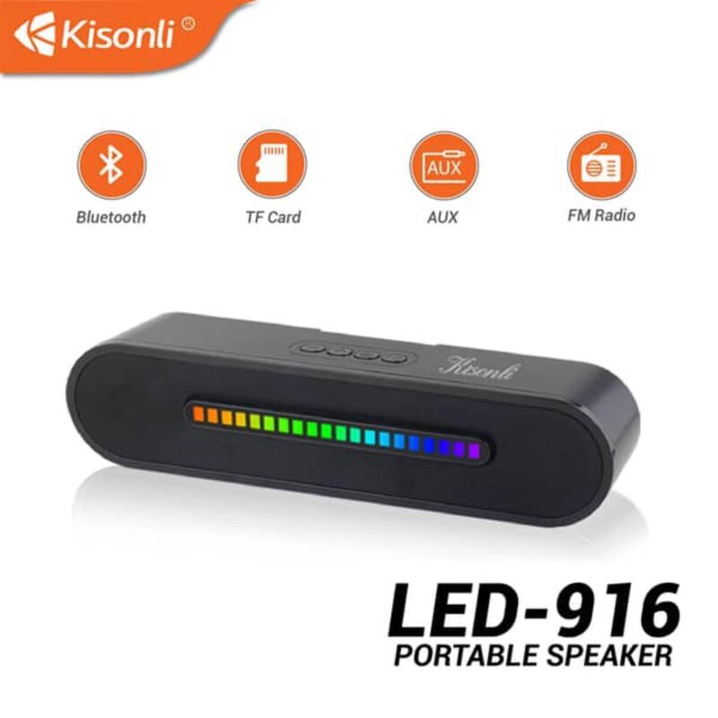 Kisonli LED-916 Bluetooth Wireless Speaker Sound Bar with RGB Lights 10 5140b4ceccd7520757224097467e23c1 1