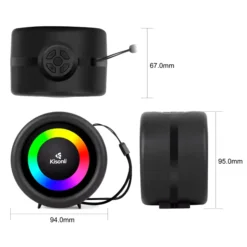 Alternative view of Kisonli S16 TWS Portable Mini Bluetooth Speaker RGB with Handle and Mic FM Radio