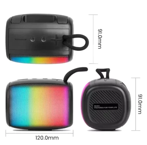 Buy Kisonli S18 RGB Portable Bluetooth Speaker Colorful Light High ...
