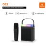 Kisonli G22 Bluetooth Speaker with Microphone Mini Karaoke RGB Light Stereo 13 Kisonli G22