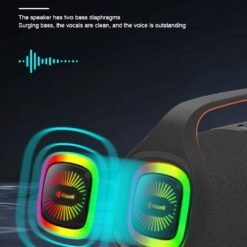 Alternative view of Kisonli K12 20W Wireless Bluetooth Speaker with RGB lights and Super Bass