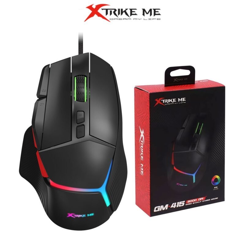 Xtrike Me GM-415 RGB Wired Gaming Mouse with 8000 Dpi and 9 Programmable Buttons 6 Xtrike Me GM-415
