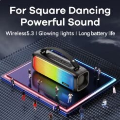 Remax RB-M67 Portable RGB Outdoor Wireless Speaker Bluetooth 5.3 TWS Interconnection Hifi 3D Super Bass Sound - Image 5