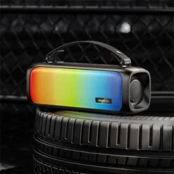 Alternative view of Remax RB-M67 Portable RGB Outdoor Wireless Speaker Bluetooth 5.3 TWS Interconnection Hifi 3D Super Bass Sound