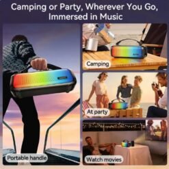 Remax RB-M67 Portable RGB Outdoor Wireless Speaker Bluetooth 5.3 TWS Interconnection Hifi 3D Super Bass Sound - Image 4