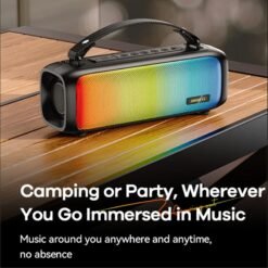 Remax RB-M67 Portable RGB Outdoor Wireless Speaker Bluetooth 5.3 TWS Interconnection Hifi 3D Super Bass Sound - Image 3