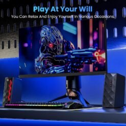 Redragon GS522 CIPHER RGB Computer Wired Gaming Speakers 2.0 Hi-Fi Stereo Sound PC Speaker, 6 Colorful RGB Mode Touch 9 Redragon GS522
