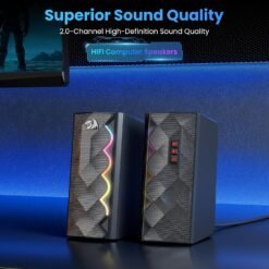 Alternative view of Redragon GS522 CIPHER RGB Computer Wired Gaming Speakers 2.0 Hi-Fi Stereo Sound PC Speaker, 6 Colorful RGB Mode Touch