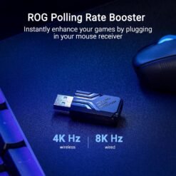 ASUS ROG Keris II Ace Wireless Gaming Mouse (P714) ultralight 54-gram ergonomic with 42,000-dpi ROG AimPoint Pro optical sensor, ROG Optical Micro Switches 7 ASUS ROG Keris II Ace