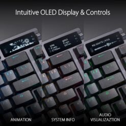 ASUS ROG Azoth Mechanical 75% Gaming Custom Keyboard NX Red Switches M701 with gasket mount, three-layer dampening foam and metal top cover 9 ASUS ROG Azoth