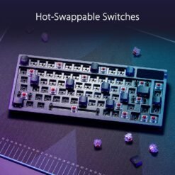 Alternative view of ASUS ROG Azoth Mechanical 75% Gaming Custom Keyboard NX Red Switches M701 with gasket mount, three-layer dampening foam and metal top cover