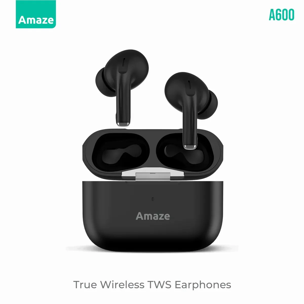 Amaze A600 Black Wireless Bluetooth 5.3 Earbuds TWS with Type-C Charging Port 1 Amaze A600 Black