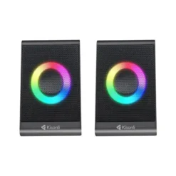 Alternative view of Kisonli X12 RGB Gaming Mini PC Speakers Multimedia USB Powered Speakers