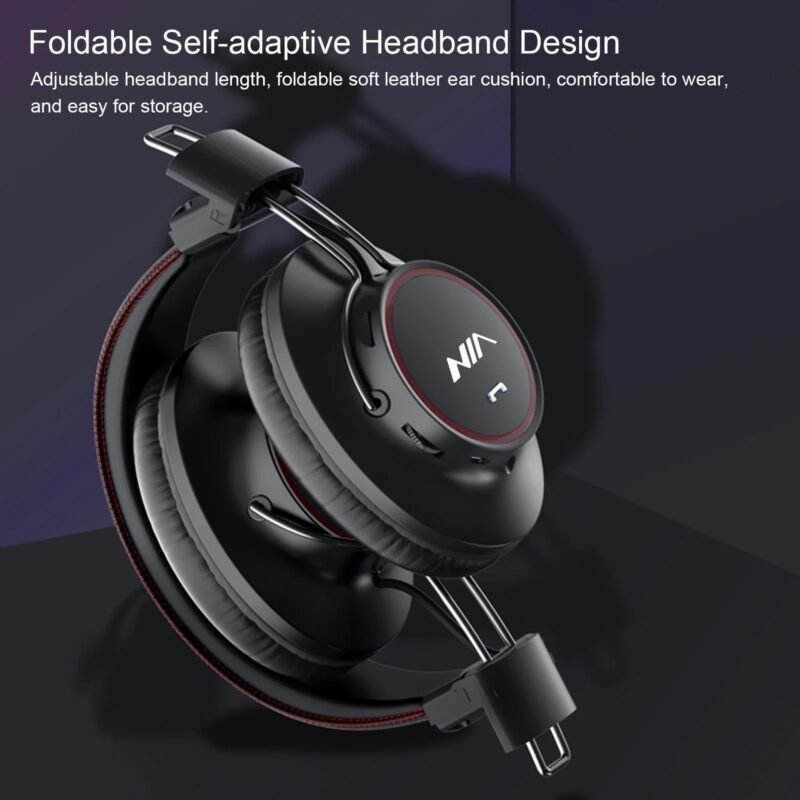 NIA S3000 Bluetooth Wireless Over-Ear Music Headphones with Mic 12 NIA S3000
