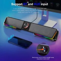 Alternative view of Redragon GS570 Darknets RGB Bluetooth Gaming Sound Bar 2.0 Channel with Dual Speakers and Dynamic Lighting