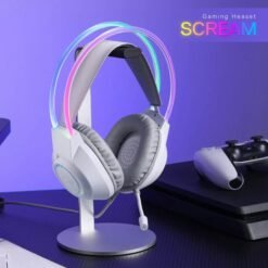 Redragon H231W SCREAM Wired Gaming Headset with Stereo Surround Sound and 40mm Drivers, Leather Foam Ear Pads, Noise-canceling Microphone Works with PC/PS4/5/NS/Xbox-one - Image 3