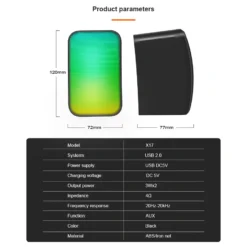 Kisonli X17 RGB Gaming Mini PC Speakers USB Powered speaker - Image 4