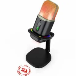 Alternative view of Redragon GM305 Echowave RGB Gaming Microphone with Logo Projection for Streaming, Gaming and Voice Recording calling