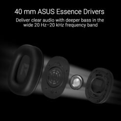 ASUS TUF Gaming H1 Gen II Wired Gaming Headset (A302) with 40 mm ASUS Essence drivers, virtual 7.1 surround sound, TeamSpeak-certified microphone 9 ASUS TUF Gaming H1 Gen II