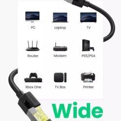 UGREEN Cat 7 LAN Shielded Braided Round Network Cable NW150 RJ45 Ethernet Cable High Speed 8 UGREEN Cat 7 LAN Shielded Braided Round Network Cable NW150 RJ45 Ethernet Cable High Speed - Image 3