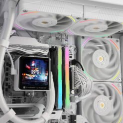Thermalright Frozen Vision 240 White Liquid CPU Water Cooler with Customizable 2.88-inch IPS LCD Display 12cm PWM Fan 9 Thermalright Frozen Vision 240 White Liquid CPU Water Cooler with Customizable 2.88-inch IPS LCD Display 12cm PWM Fan - Image 4