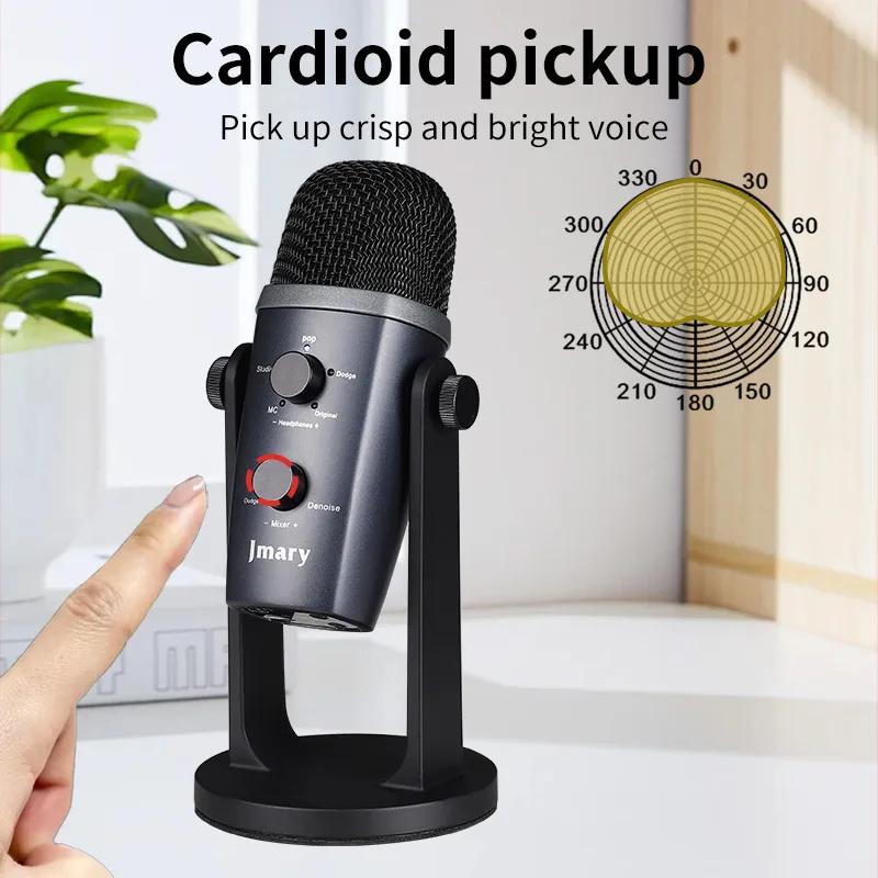Jmary MC-PW10 USB Professional Microphone with Noise Reduction for Streaming, Gaming and Recording support PC and Mobile 5 Jmary MC-PW10