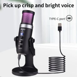 Jmary MC-PW9 USB RGB Microphone for Gaming, Streaming and Recording with Headset Monitoring Port 8 Jmary MC-PW9 USB RGB Microphone for Gaming, Streaming and Recording with Headset Monitoring Port - Image 4