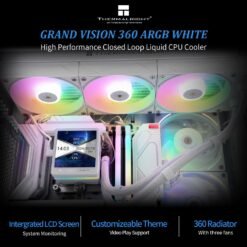 Thermalright Grand Vision 360 ARGB White CPU AIO Cooler with Customizable IPS LCD Screen 480x480 Resolution for AM4/AM5&Intel LGA1700/1851 8 Thermalright Grand Vision 360 ARGB White CPU AIO Cooler with Customizable IPS LCD Screen 480x480 Resolution for AM4/AM5&Intel LGA1700/1851 - Image 4