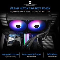Thermalright Grand Vision 240 ARGB Black CPU AIO Cooler with Customizable IPS LCD Screen 480x480 Resolution for AM4/AM5; LGA1700/1851,High Performance Pump 8 Thermalright Grand Vision 240 ARGB Black CPU AIO Cooler with Customizable IPS LCD Screen 480x480 Resolution for AM4/AM5; LGA1700/1851,High Performance Pump - Image 4