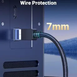Alternative view of UGREEN Cat 8 LAN Ethernet Cable NW153 High Speed Braided 40Gbps 2000Mhz Network Cord Cat8 Network Cable RJ45 Shielded Indoor for Gaming and high Speed Networking