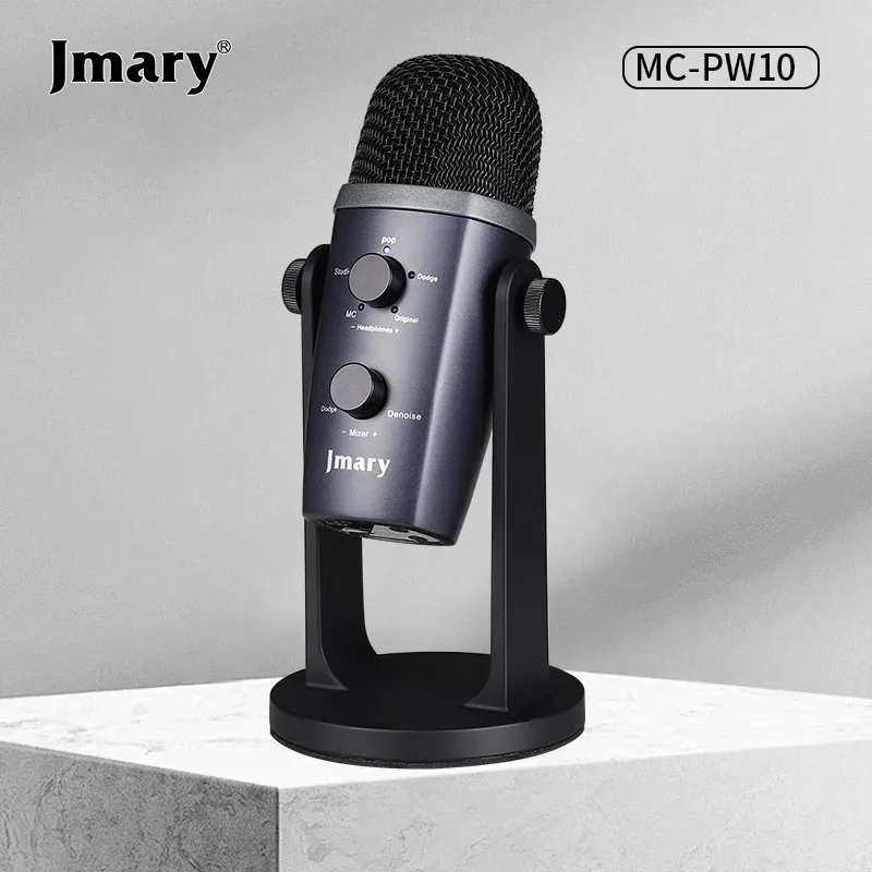 Jmary MC-PW10 USB Professional Microphone with Noise Reduction for Streaming, Gaming and Recording support PC and Mobile 1 Jmary MC-PW10