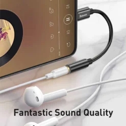 Alternative view of Baseus Type-C to 3.5mm Female Headphone Adapter L54 with Built-in DAC