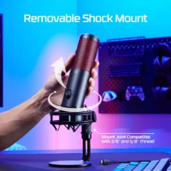 HyperX QuadCast 2 USB Microphone OPEN BOX Hi-Res Studio-Quality Recording for Gaming, Streaming and Podcasting 11 HyperX QuadCast 2 USB Microphone OPEN BOX Hi-Res Studio-Quality Recording for Gaming, Streaming and Podcasting - Image 5