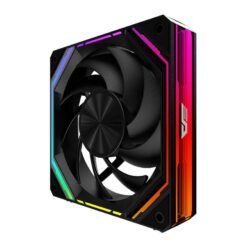 Darkflash Infinity 32 3 in 1 PMW ARGB PC Cooling Fans 3x120mm, Black INF 32 7 a group of black fans with different colors