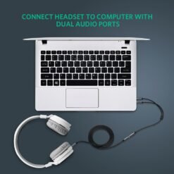 UGREEN 20899 Audio Splitter Dual Male 3.5mm to single Female 3.5mm Audio Splitter Cable Microphone Stereo Jack Earphones Port Cord for Gaming Headset 9 UGREEN 20899