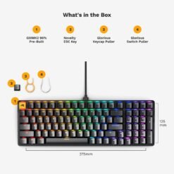 Glorious GMMK 2 96% Wired Mechanical Gaming Keyboard Hot swapable Cherry Mx Style Linear Switches Full Size 10 Glorious GMMK 2 96% Wired Mechanical Gaming Keyboard Hot swapable Cherry Mx Style Linear Switches Full Size - Image 5