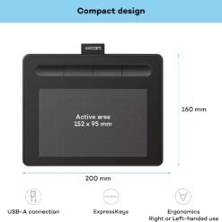Wacom Intuos Small CTL-4100K-N Graphics Tablet 152 x 95 mm Digitizer with Pen 9 Wacom Intuos Small CTL-4100K-N Graphics Tablet 152 x 95 mm Digitizer with Pen - Image 3